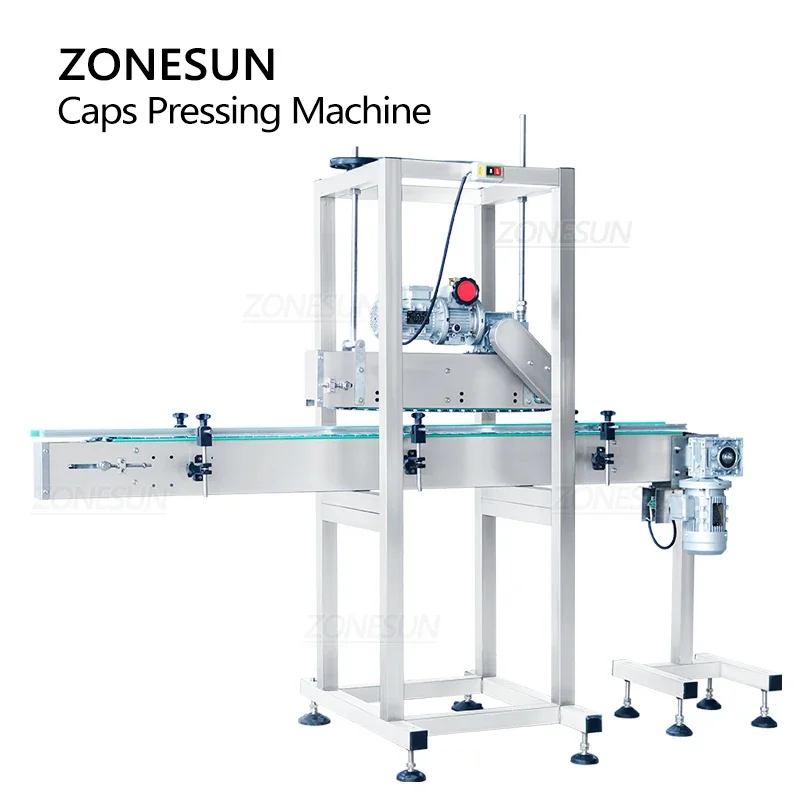 ZONESUN-Machine à Presser existent pour Capsules Alisens, Convoyeur, Cosmétique, Carburant, Vin, Liège, Pot, Bouteille, Emballage de Légumes