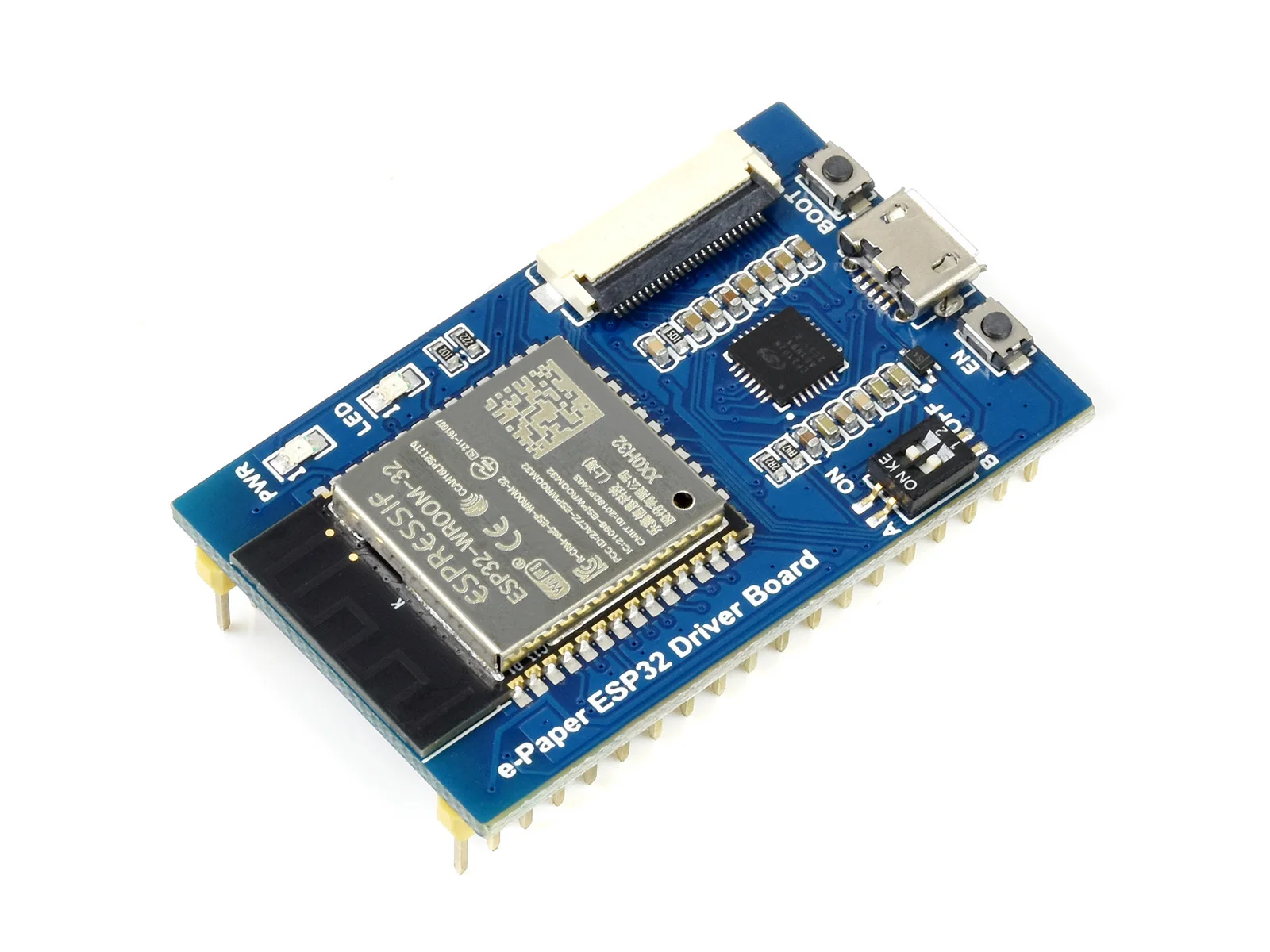 Universal e-Paper Driver Board with WiFi / Bluetooth SoC ESP32 onboard, supports various Waveshare SPI e-Paper raw panels .