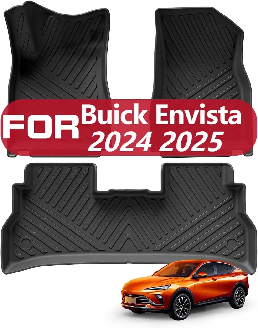 

Коврики для 2024 2025 Buick Envista, аксессуары, всепогодные напольные вкладыши из ТПЭ, 1-й 2-й ряд, защитные накладки, противоскользящие