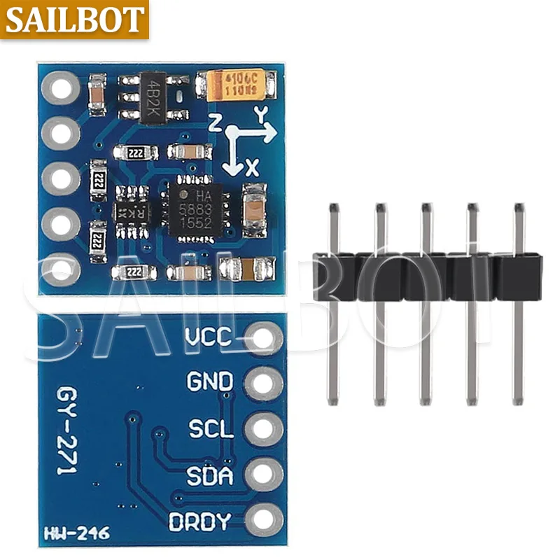 QMC5883 GY-271 3V-5V Triple Axis Tri-axis 3 Axis Compass Magnetometer Sensor Module Board HMC5883L For Arduino Imported chips