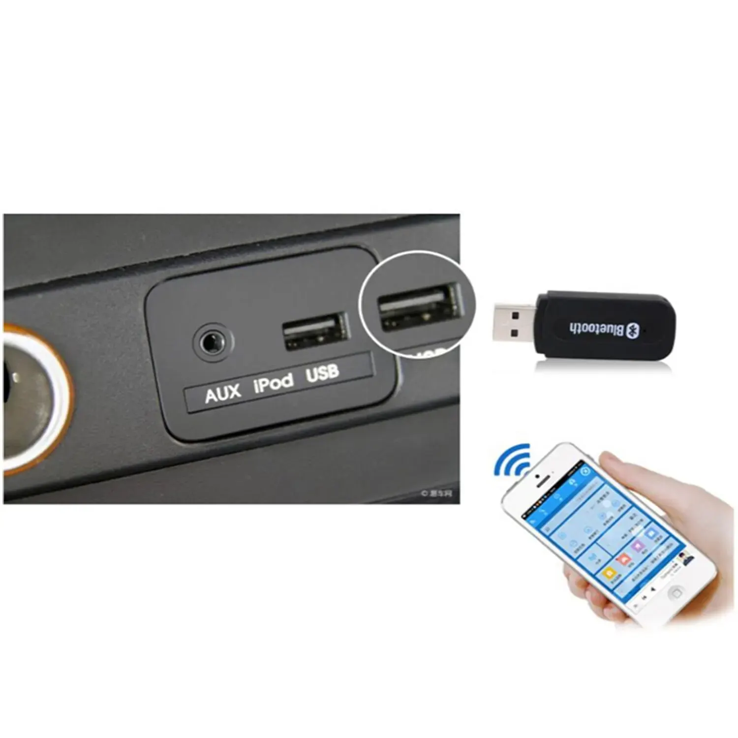 Wireless Bluetooth Car Music Receiver Adapter AUX USB Stereo Music Audio Receiver Bluetooth Transmitter For PC Computer Speaker