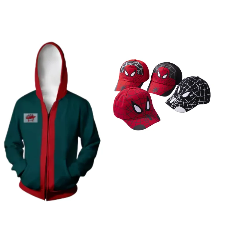 

Костюм для косплея Человека-паука: бейсболка, куртка в стиле аниме, регулируемая кепка с козырьком, солнцезащитная шляпа, уличная кепка с козырьком и пальто