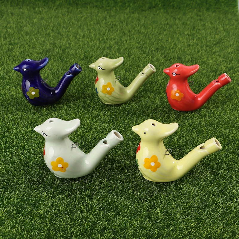 Coloured Drawing Water Bird Whistle for Kid Early Learning Musical Instrument Bathtime Musical Toy Educational Children Gift Toy