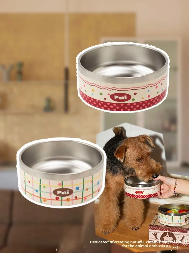 

Оригинальная миска для собак Puui из нержавеющей стали с защитой от скольжения, устойчивая к опрокидыванию, с защитой от укусов, легко моется, прочная, товары для животных
