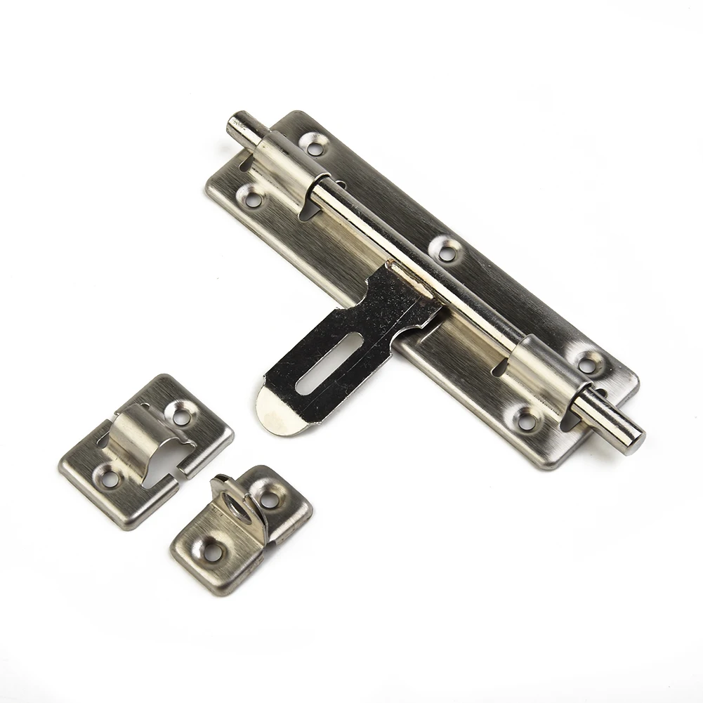 

Hot Sale Slide Bolt Gate Latch Reliable Shed 1* 1x Doors Silver Slide Bolt Lock Gate Latch Stainless Steel New