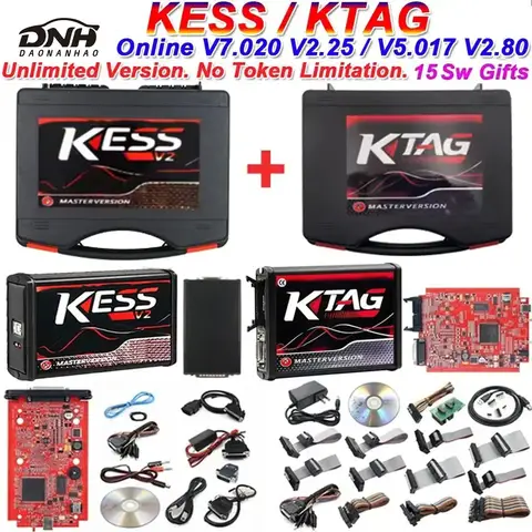 Outil de programmation ECU KESS V2 V5.017 KTAG V7.020 version européenne, programmateur ECU OBD2 BDM pour voiture et camion