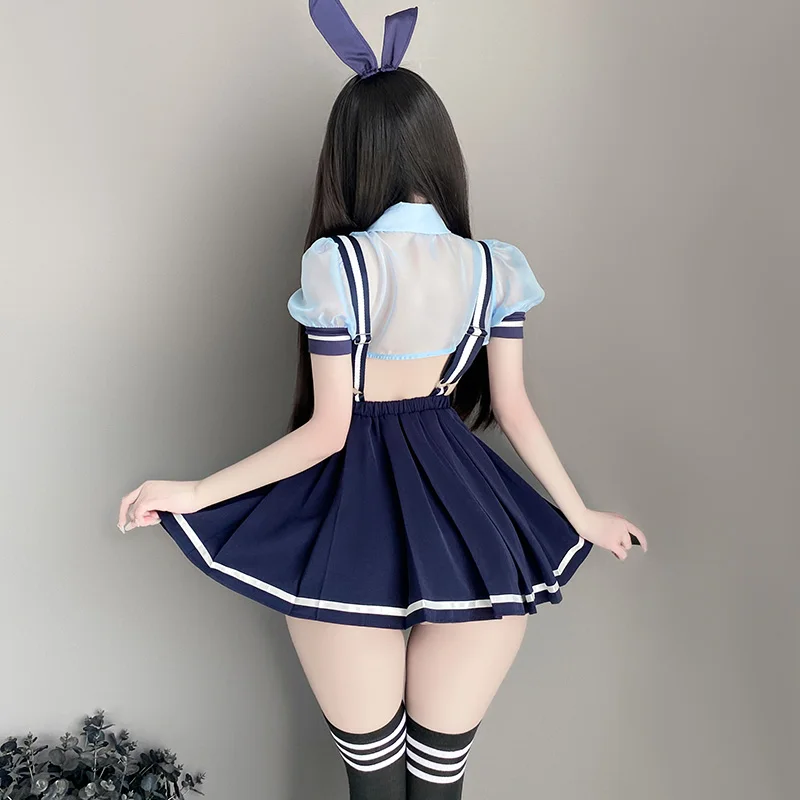 Sexy Bunny Girl Cosplay Costume Women Naughty Anime Policewomen Roleplay Uniform Erotic Lingerie Suit Halloween Sex Porno Outfit