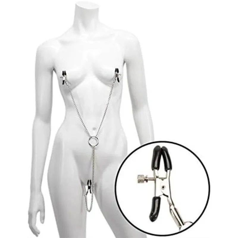Adjustable Clitoris Nipple Clamp With Chain BDSM Adult Sex Toys for Couples Breast Labia Clip Stimulation Adult Erotic Products