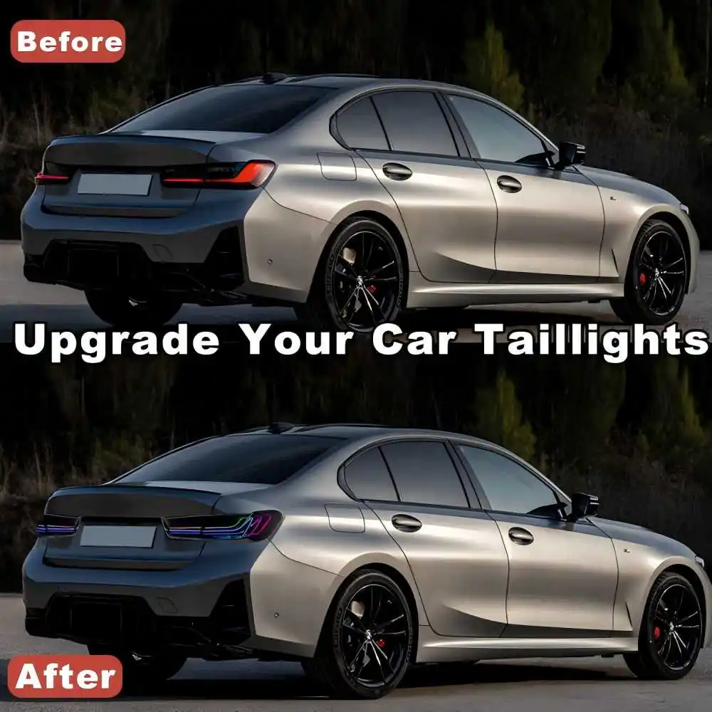 Светодиодные задние фонари RGB для BMW 3 серии M3 G20 G80 2020-2024, новое обновление, задние фонари в лазерном стиле CSL