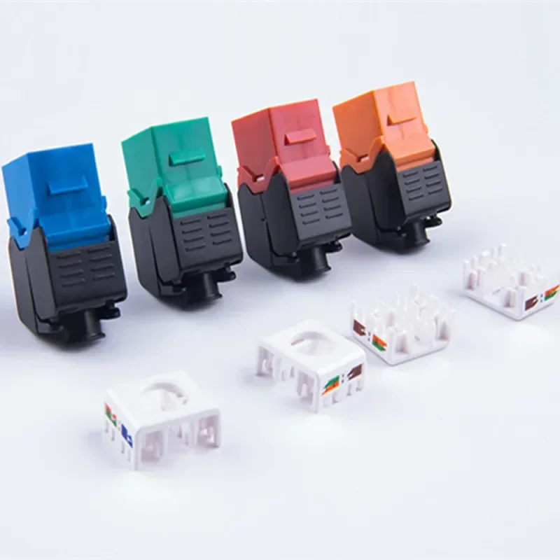 Cat5e كيستون جاك RJ45 UTP أداة أقل نوع وحدة الرافعات محول RJ 45 مقرنة أنثى إيثرنت لموصل لوحة التصحيح الشبكة