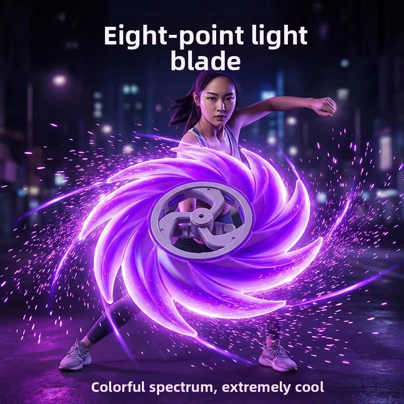 

Световой меч-лезвие с восемью точками света, вращающийся, светодиодный, для косплея, ручной, с эффектом свечения, 3D-световой меч, подарок для мальчиков