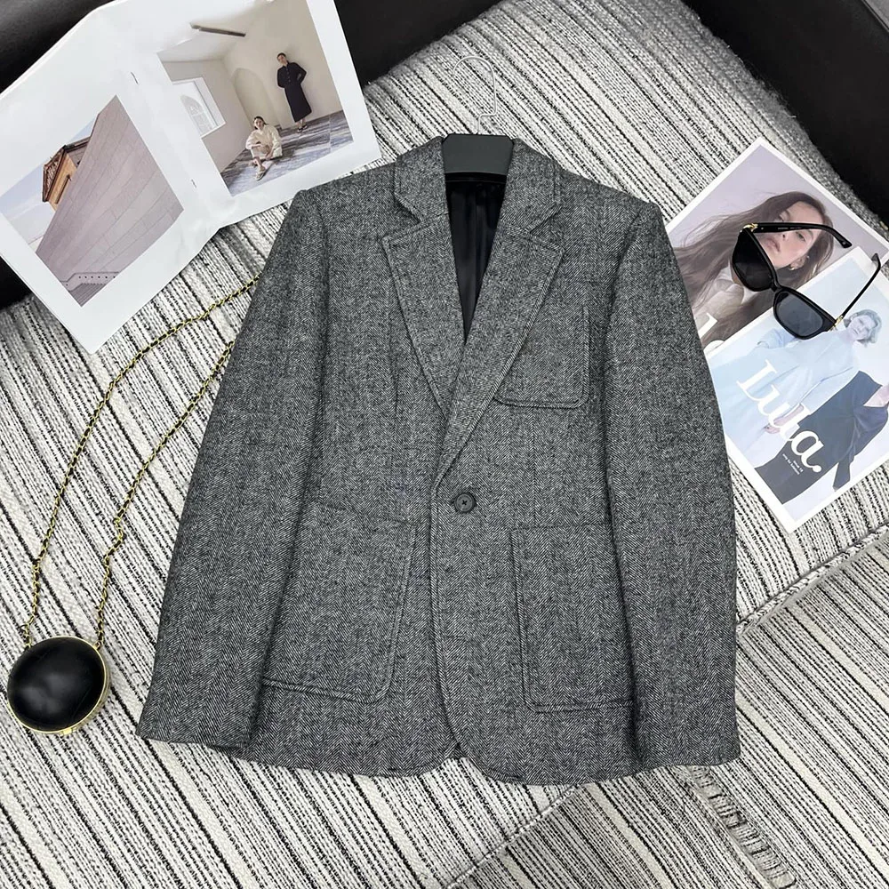 

High-quality 2026 spring new women's suit jacket, fashionable, elegant and comfortable, suitable for office wear xy2642360