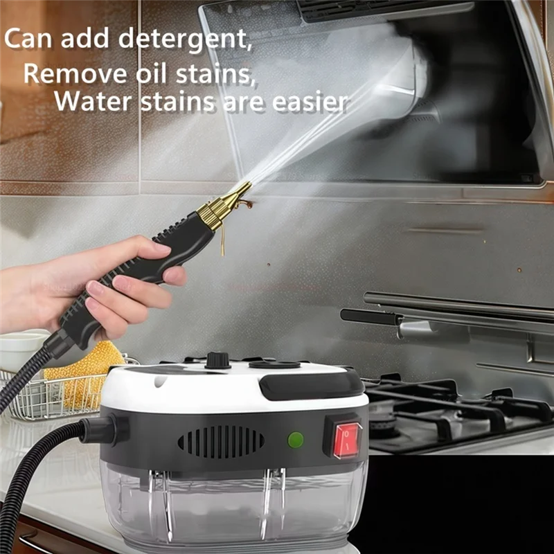 

AT19-2500W Steam Cleaner Handheld High Temperature Pressurized Portable Car Steamer Cleaning Machine With Brush Heads US Plug