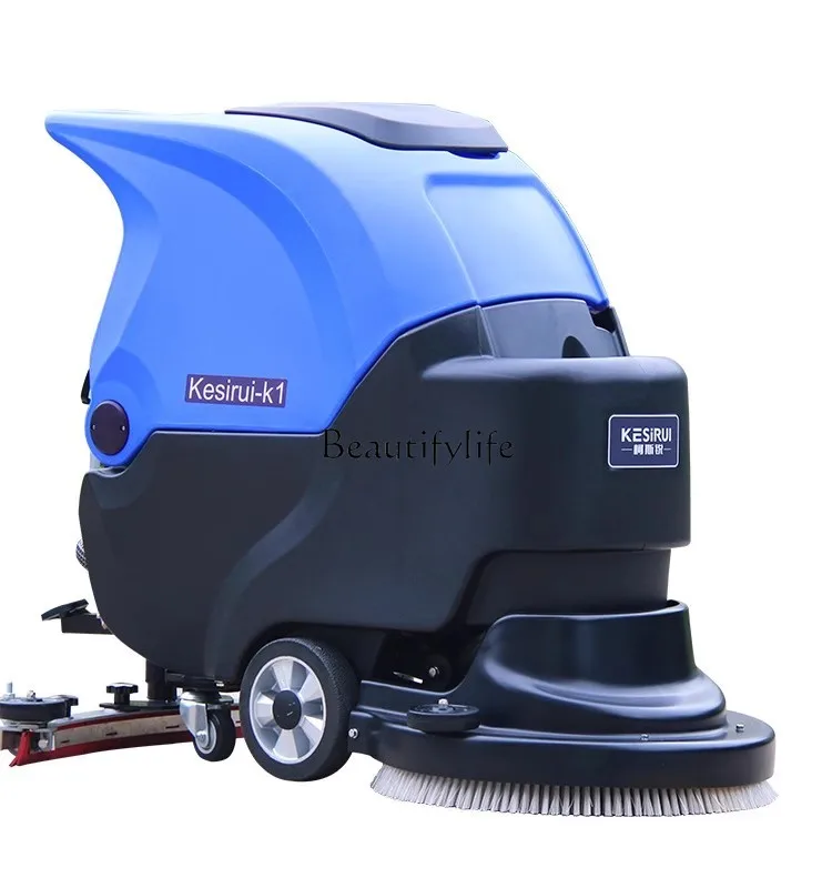 Hand-Propelled Floor-Washing Machine Commercial Full-Automatic Washing, Suction and Dragging