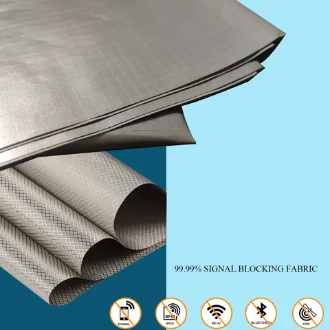 5Meters Faraday Fabric RFID Shielding Cloth 3 Textures WiFi/RF Anti-Radiation Conductive Magnetic Copper/Nickel EMF Protection