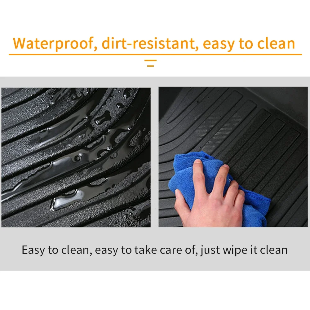 For Volvo XC60 2018-2024 hybrid Rubber Floor Mats Waterproof Non-Slip Fully Surrounded Car Accessories Car Rugs TPE Foot Pad