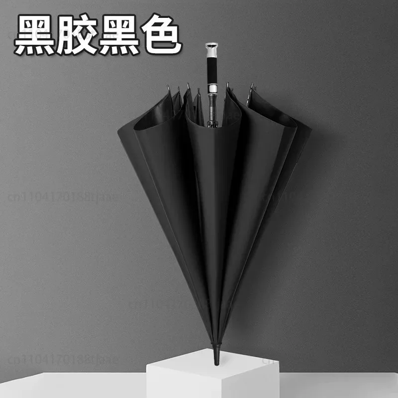 Simple Creative Personality Long Handle Straight Rod Rain Vinyl Sunshade Sunscreen