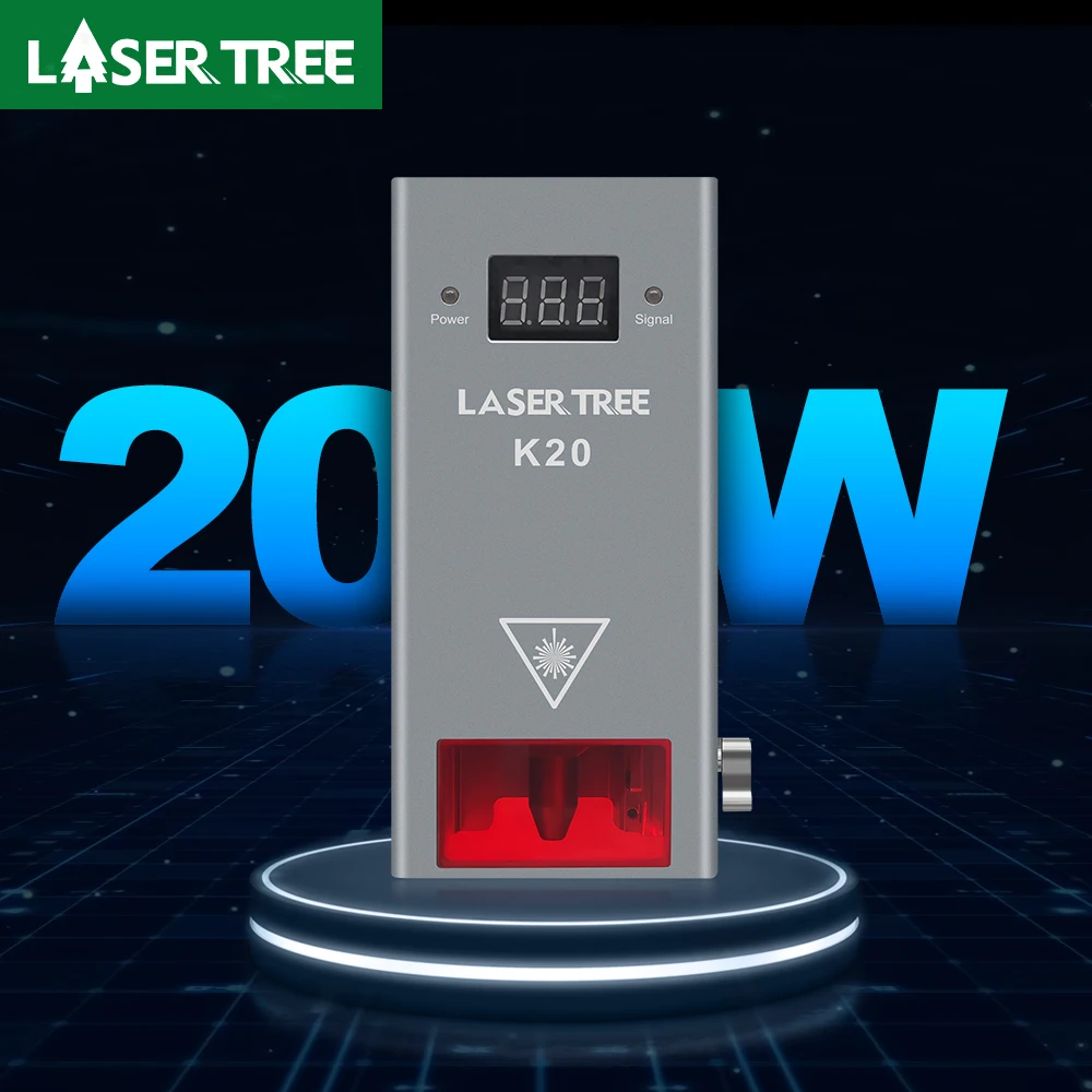 LASER TREE K20 20W Optical Power Laser Head with Air Assist Nozzle 4 Diodes Module for CNC Engraver Cutting Machine DIY Tools