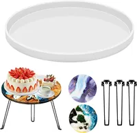 Round Epoxy Table Resin Molds,  Large Charcuterie Board Resin Mold , Reusable DIY Art Home Decoration Resin Tray Mold for River