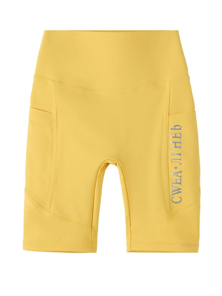 Damskie letnie cienkie spodnie do jogi 3/4 z wysokim stanem, legginsy z jedwabiu lodowego, modelujące pośladki, nylon-spandex