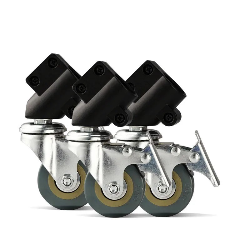 Photography Magic Leg Universal Caster C-Frame Wheel Studio Sleeve with Brake Lighting Cross Tripod Wheel Rod Arm Caster Head