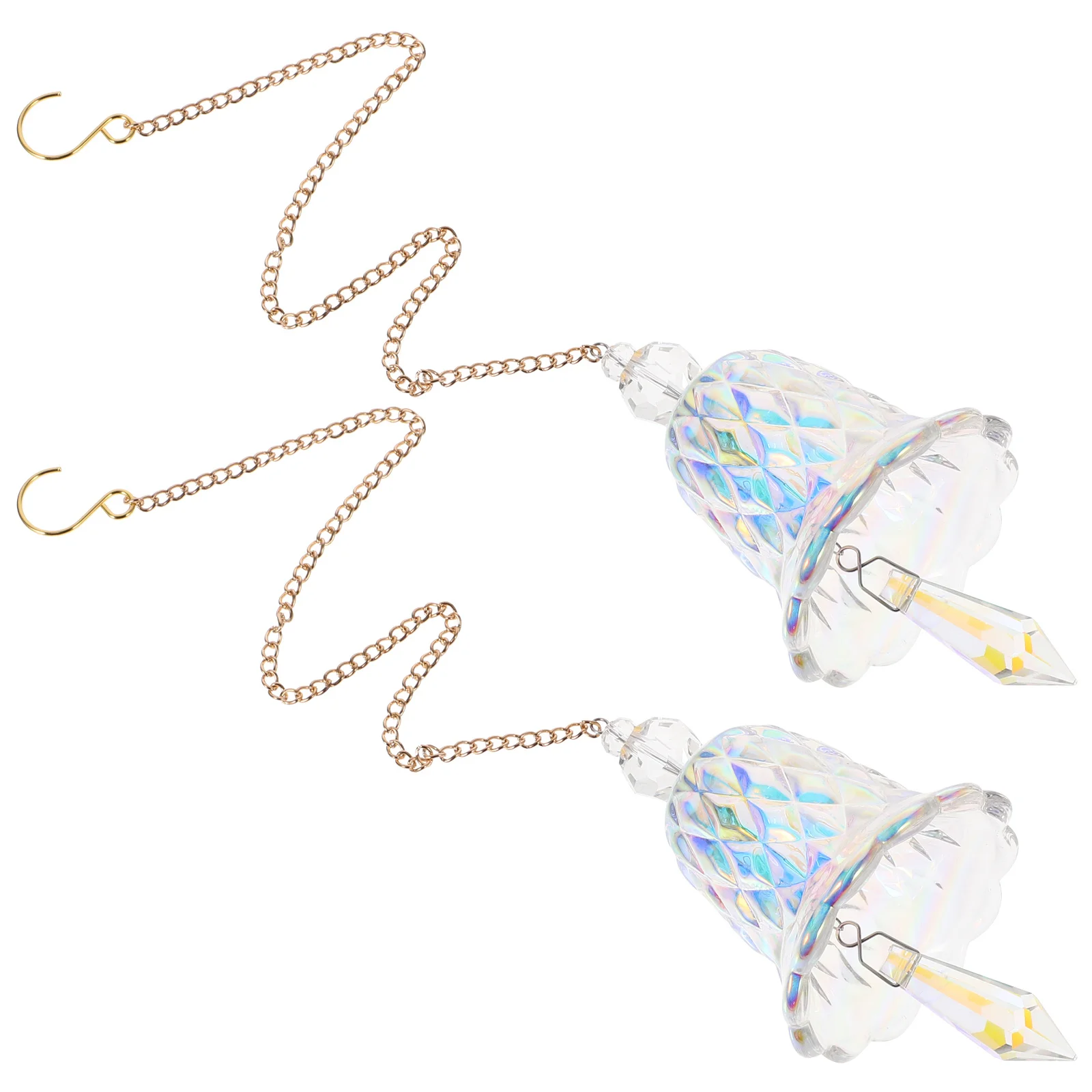 

2Pcs Crystal Rainbow Suncatchers Window Hanging Decor Sun Catcher Prisms Pendant Exquisite Workmanship Beautiful Appearance