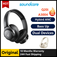 Original Soundcore Q20i Wireless Bluetooth Headphone Hybrid Active Noise Cancelling Over-Ear Dual Devices Connect witn MIC