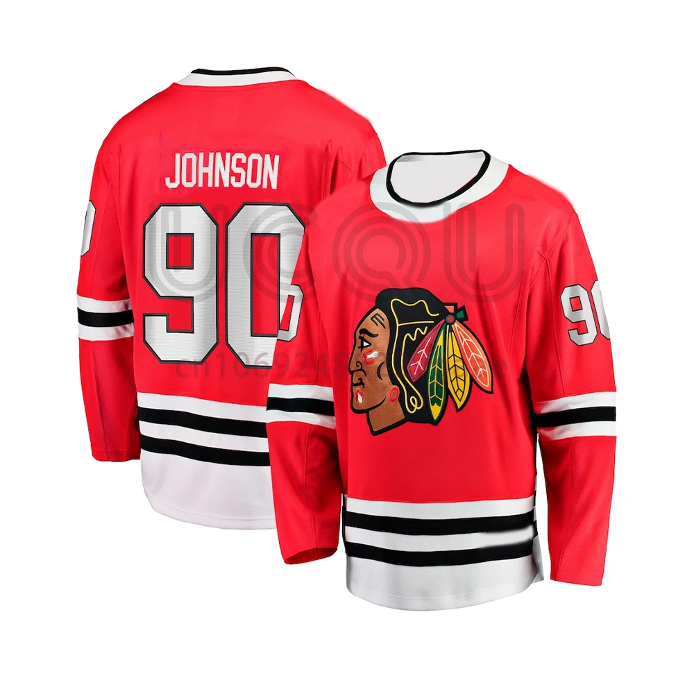 

2025 Unisex Male Casual Top Adult T Shirt Clothes Boys Home Hockey Jersey Train Team Men Tee Sportswear 90 23 71 8 B-Blackhawkss