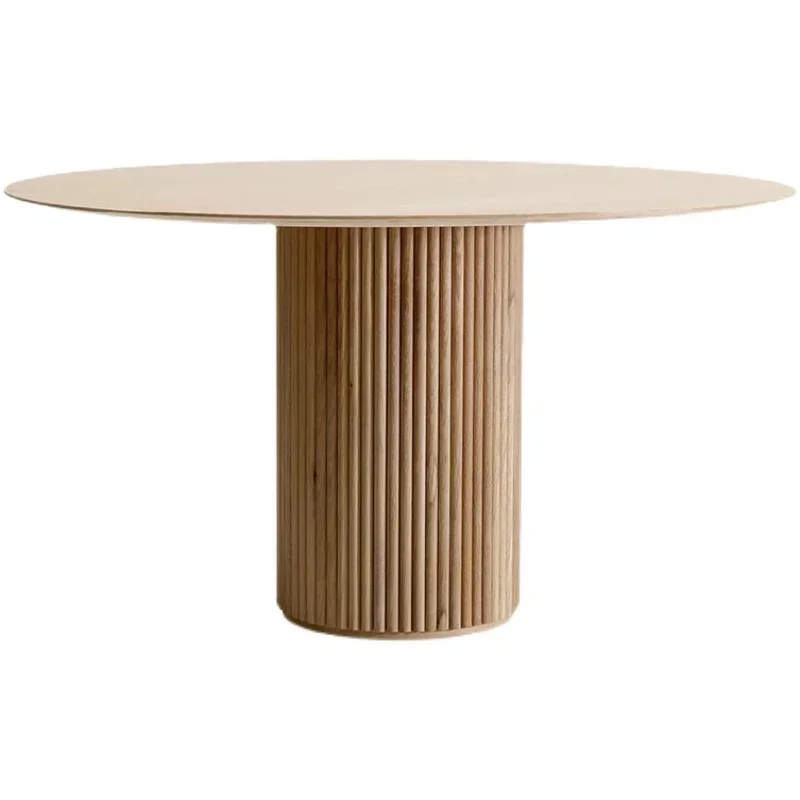 Minimalist Round Dining Table Base Stand Wooden Insulated Breakfast Dining Table Design Living Mesa De Jantar Kitchen Furniture