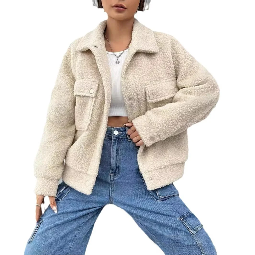 

Women's ket Jaet Thiened Long Sve Pure Color Autumn Season Camel Wool 00% Ladies Outerwear Faionable Coat