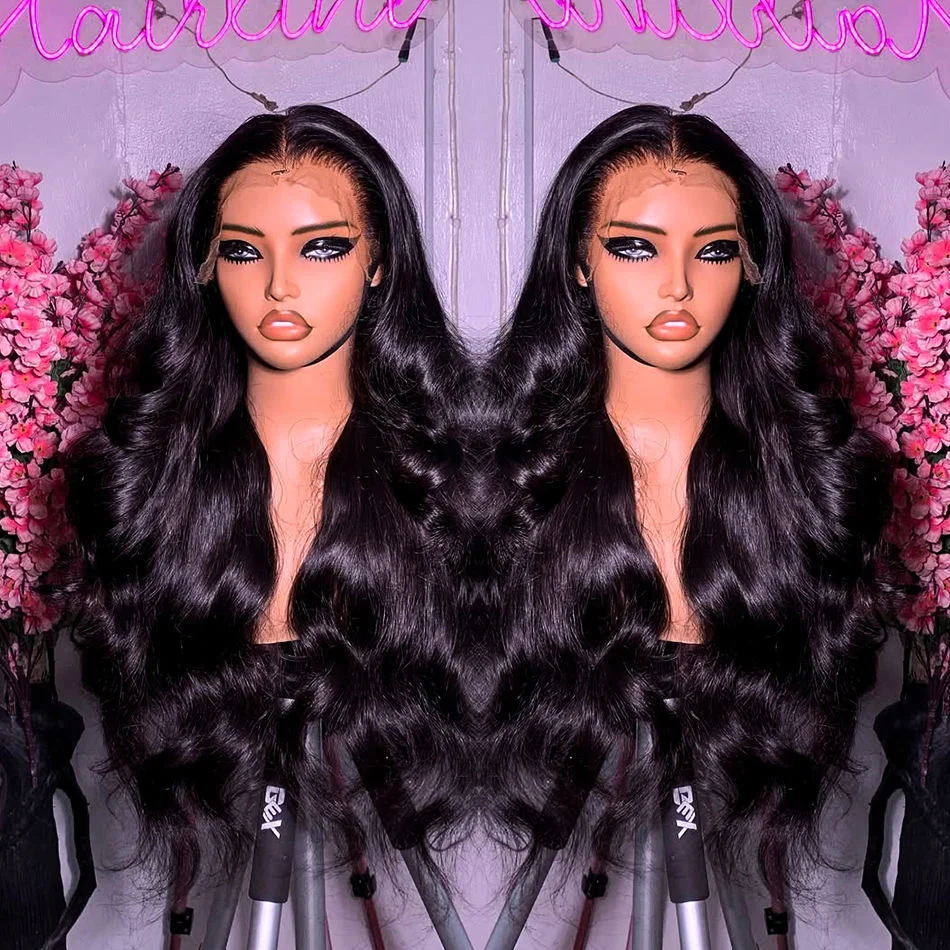 

Парик из натуральных волос Body Wave Remy, 13x6 HD, с прозрачной кружевной передней частью, плотность 180%, предварительно выщипанный, 13x4, для женщин