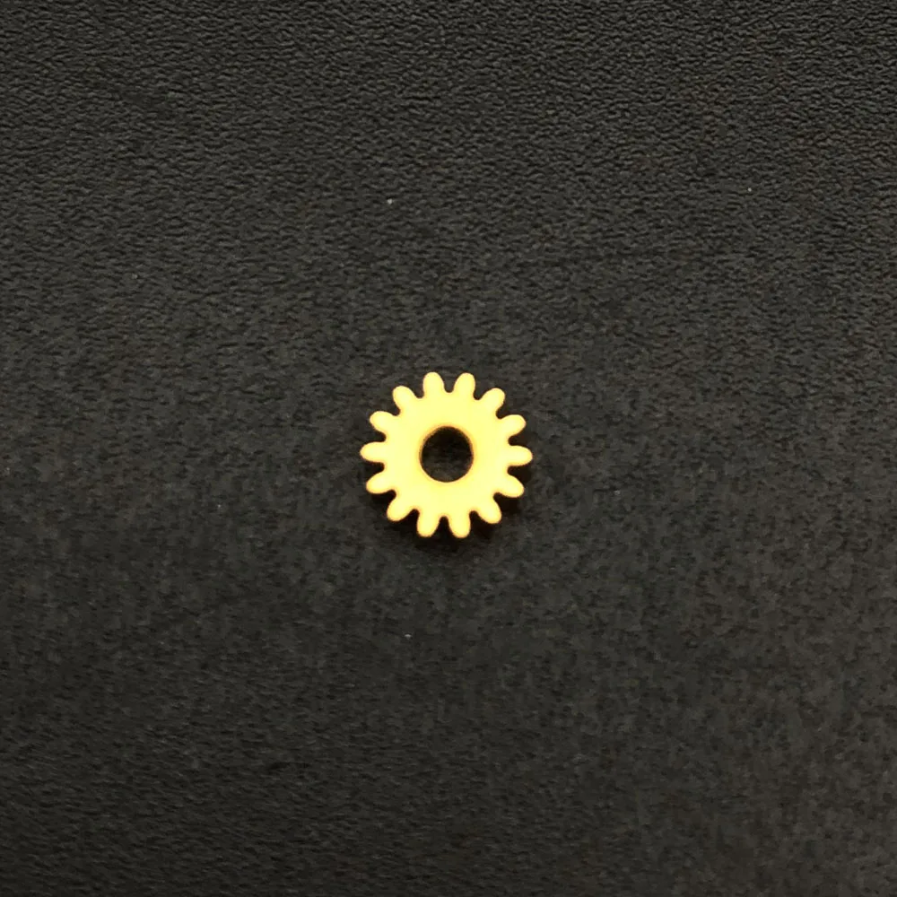 0.3M 14T Brass Worm Gear (Helical Gear) OD4.8xLength2xAperture1.5MM (1.48MM Tight Fit) Precision Transmission Part for DIY Toys