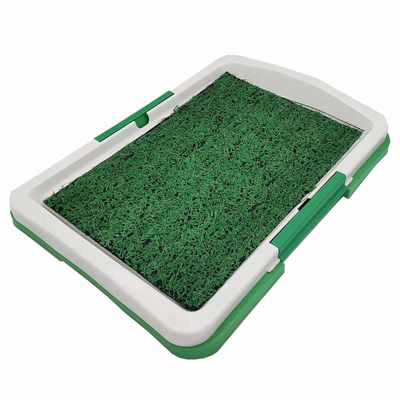 

Hot Selling Easy Clean Pet Toilet Training Puppy Potty Pad Tray Dog Toilet Indoor Dog Grass Mat Toilet For Dog Cat Litter Box