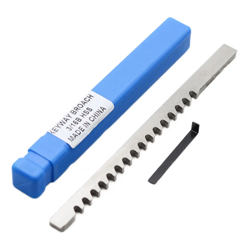 3/16 B Push-Type HSS Keyway Broach Inch Size with Shim Broaching Cutter Cutting Tools for CNC Machine Top Quality GOOD