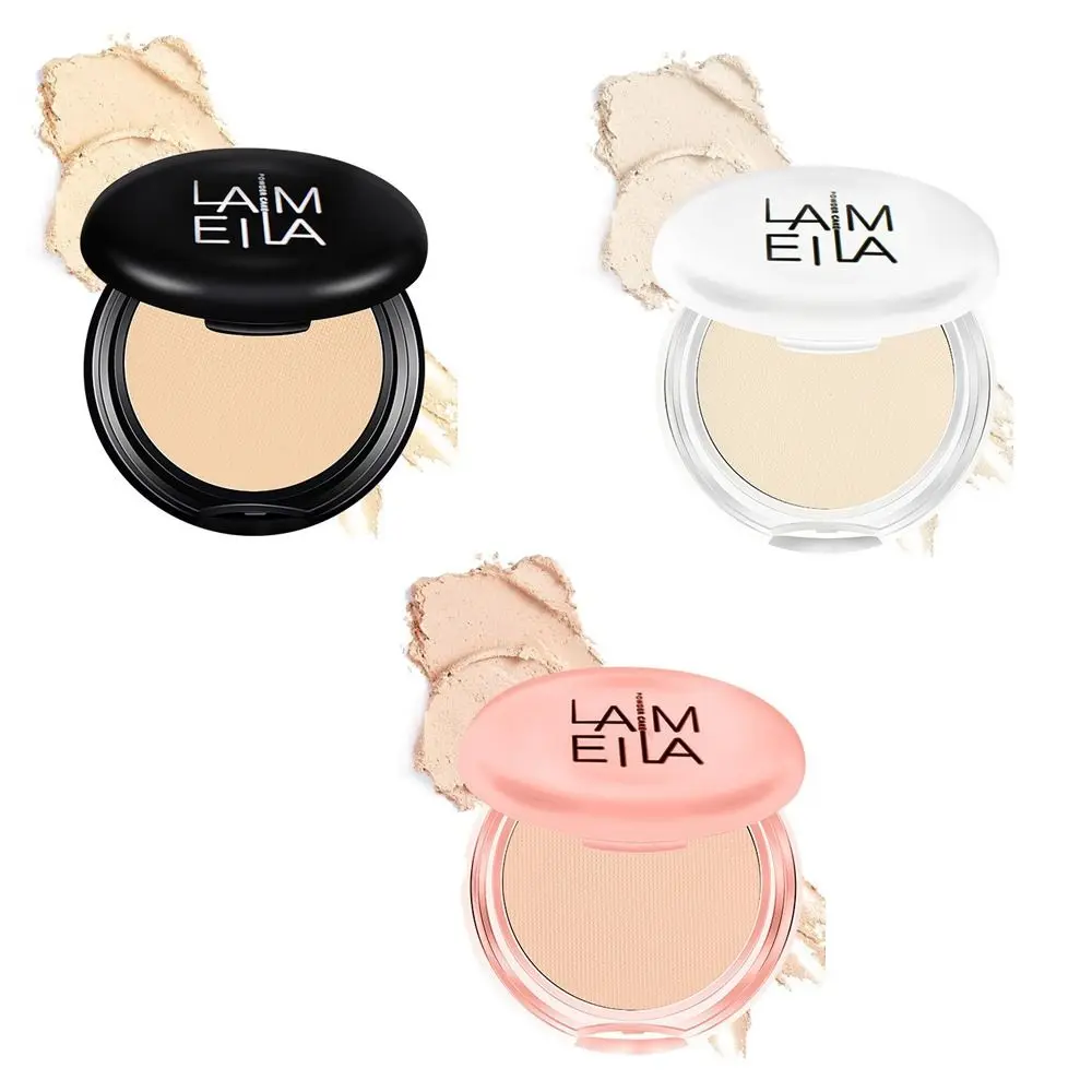Polvo suelto de ajuste de maquillaje con control de aceite, polvo prensado resistente al agua de larga duración, corrector fino y suave, polvo compacto