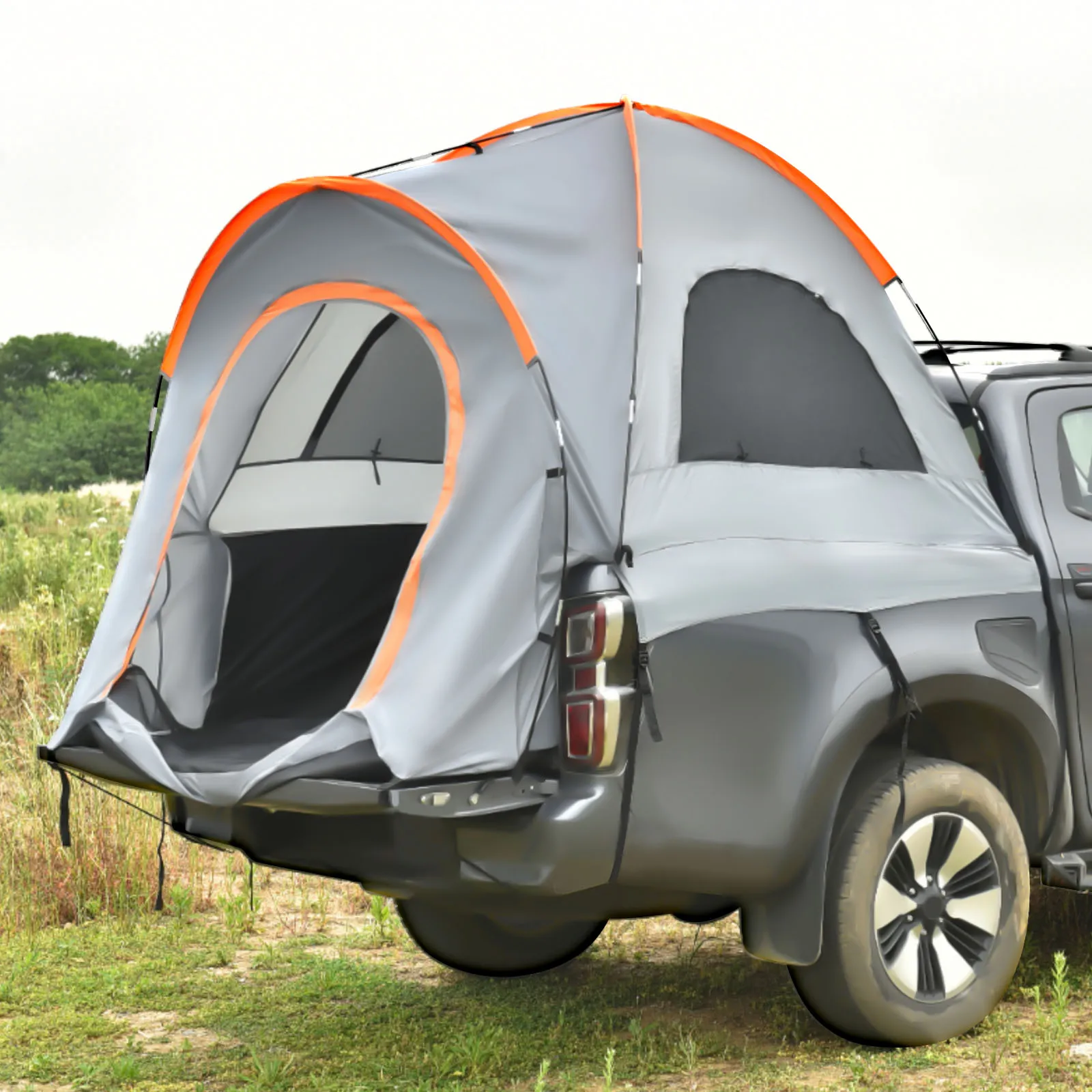 Pickup Truck Tent With Fan And Lamp Self-driving Outdoor Camping 210D Oxford Waterproof Truck Bed Tent