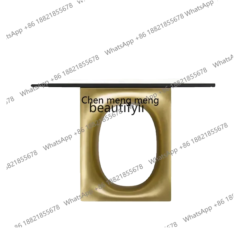 

D178 Italian simple fiberglass marble countertop entrance table modern Chinese living room end view table