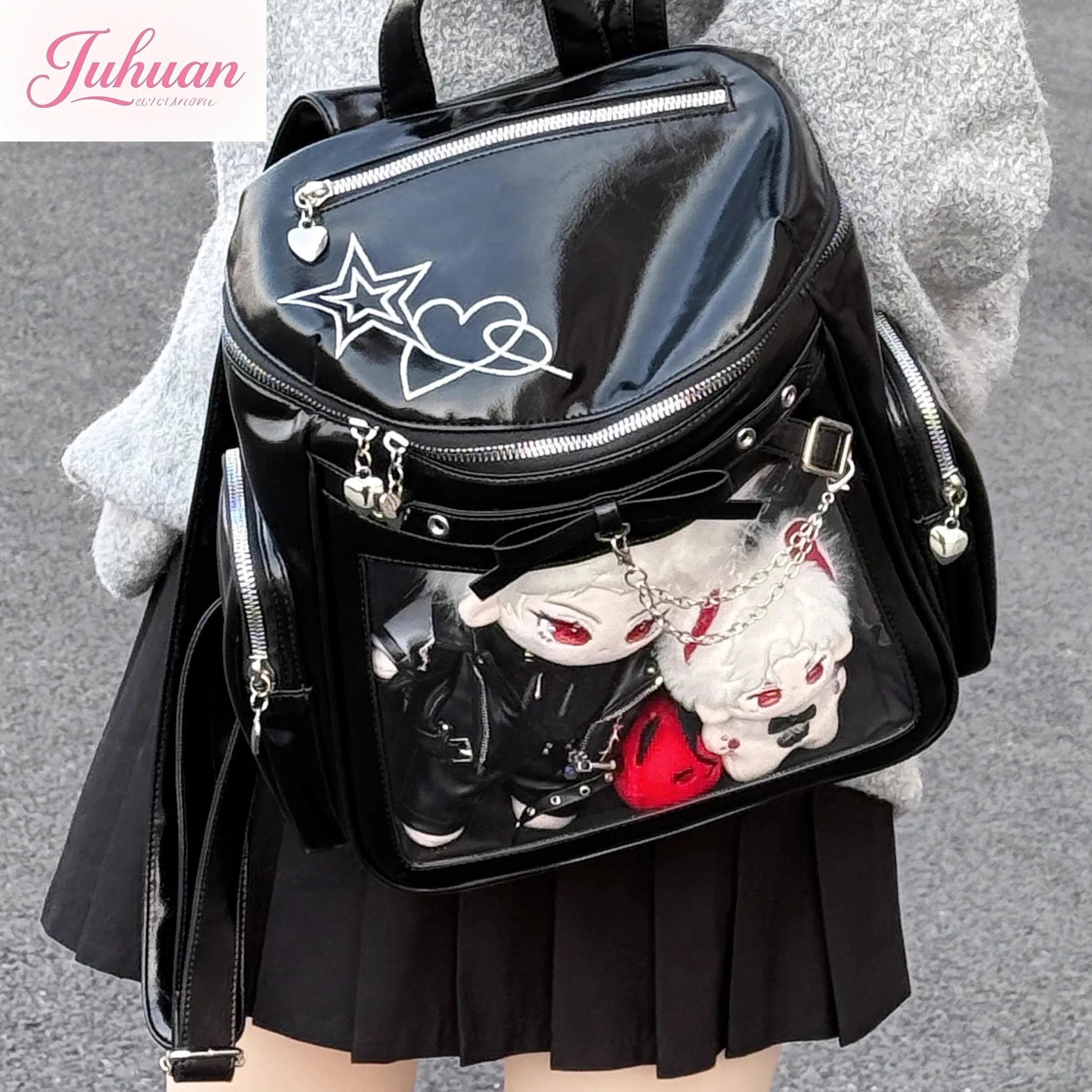 

Japanese Two-dimensional Comic Show Backpack Lta Bag Baby Bag Academy Wind Large-capacity Cool Spicy Girl Y2K Student Schoolbag