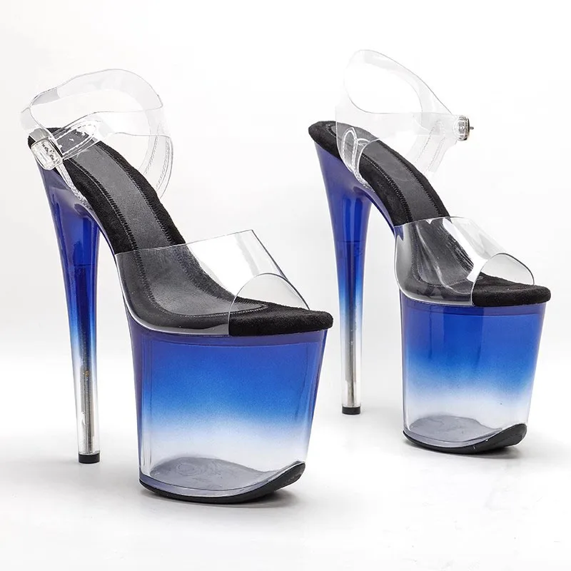 New 20CM/8inches PVC Upper Sexy Exotic High Heel Platform Party Sandals Pole Dance Shoes Model Shows Sandals 110