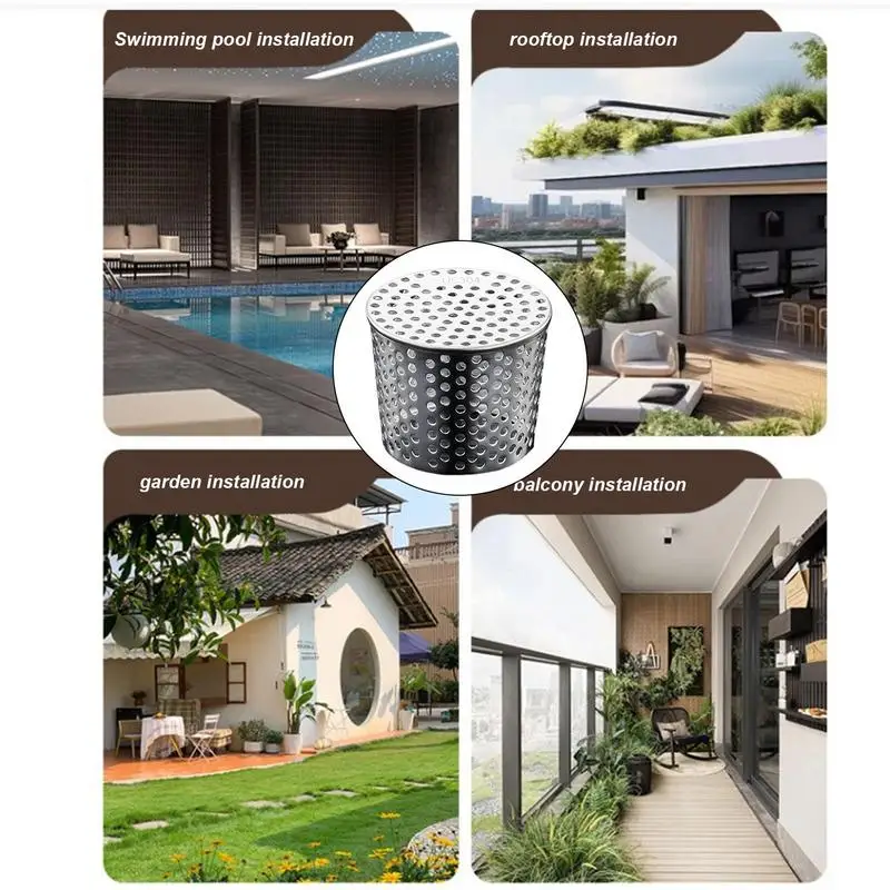 Gutter Downspout Guards Filter Strainer 304 Stainless Steel Gutter Protector Cleaner Gutter Protector Cleaner Drain Outdoor