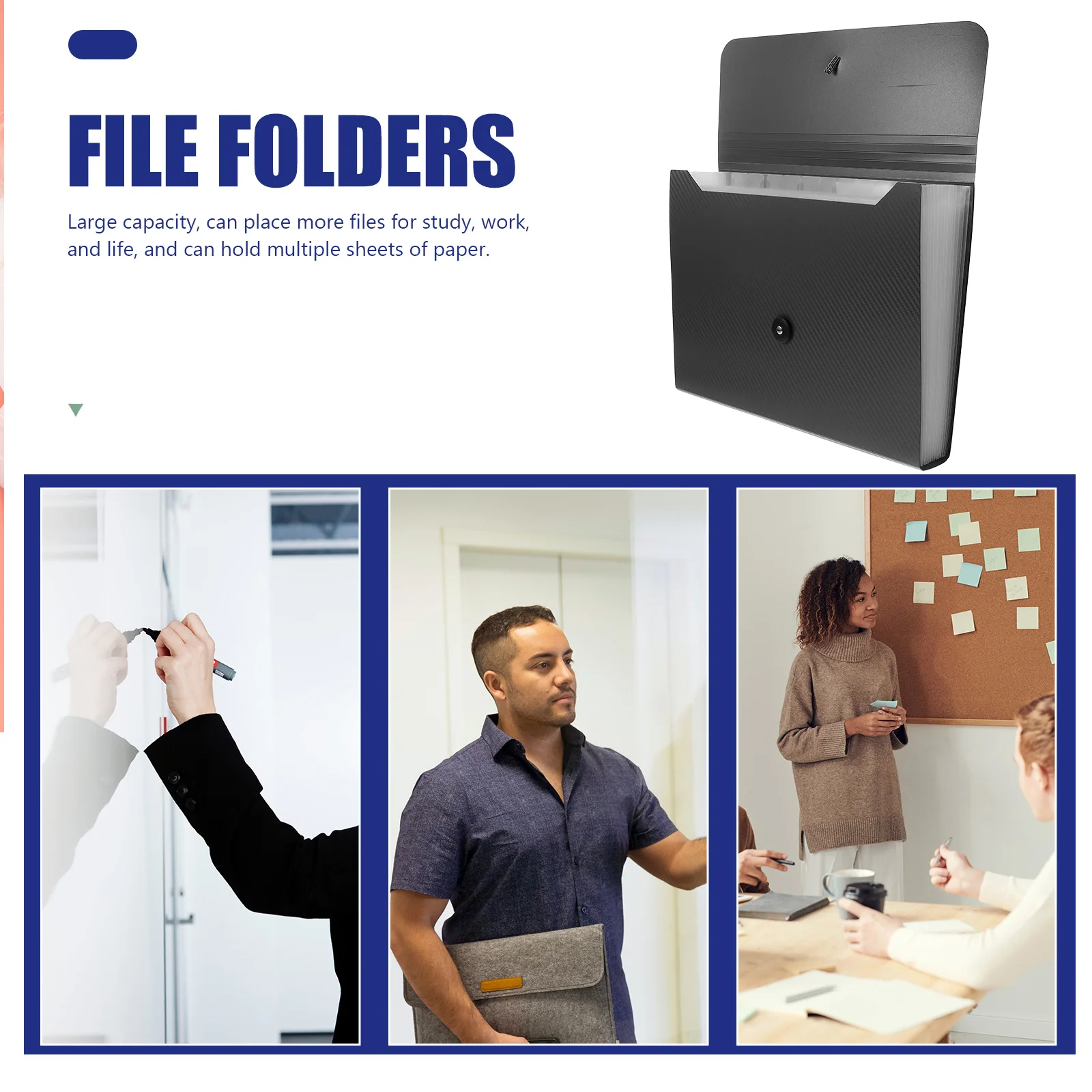 Bestandsmap Plastic Uitbreidende Document Organizer Meerlaagse Ontvangsthouder Voor Kantoor Thuis School Reizen Huishoudelijke Bestandsmap