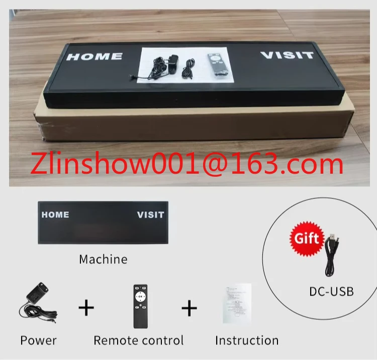 5 inch Portable Basketball Scoreboard with Shot Clock Outdoor LED Score Display and Game Time Countdown Court Equipment