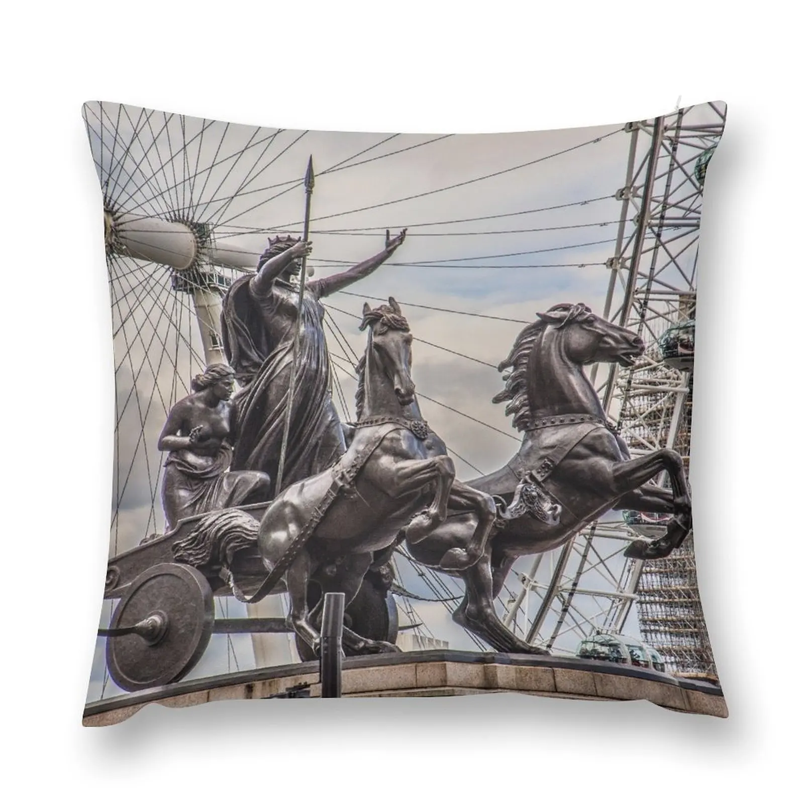 

#159 Statue of Boadicea and Her Daughters in London Throw Pillow Decorative pillow case christmas supplies pillow