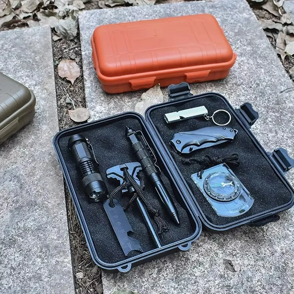 Small Waterproof Case Storage Tool Box Hard Case Organizer Outdoor Camp Fish Container Mini Plastic Briefcase EDC SOS With Foam