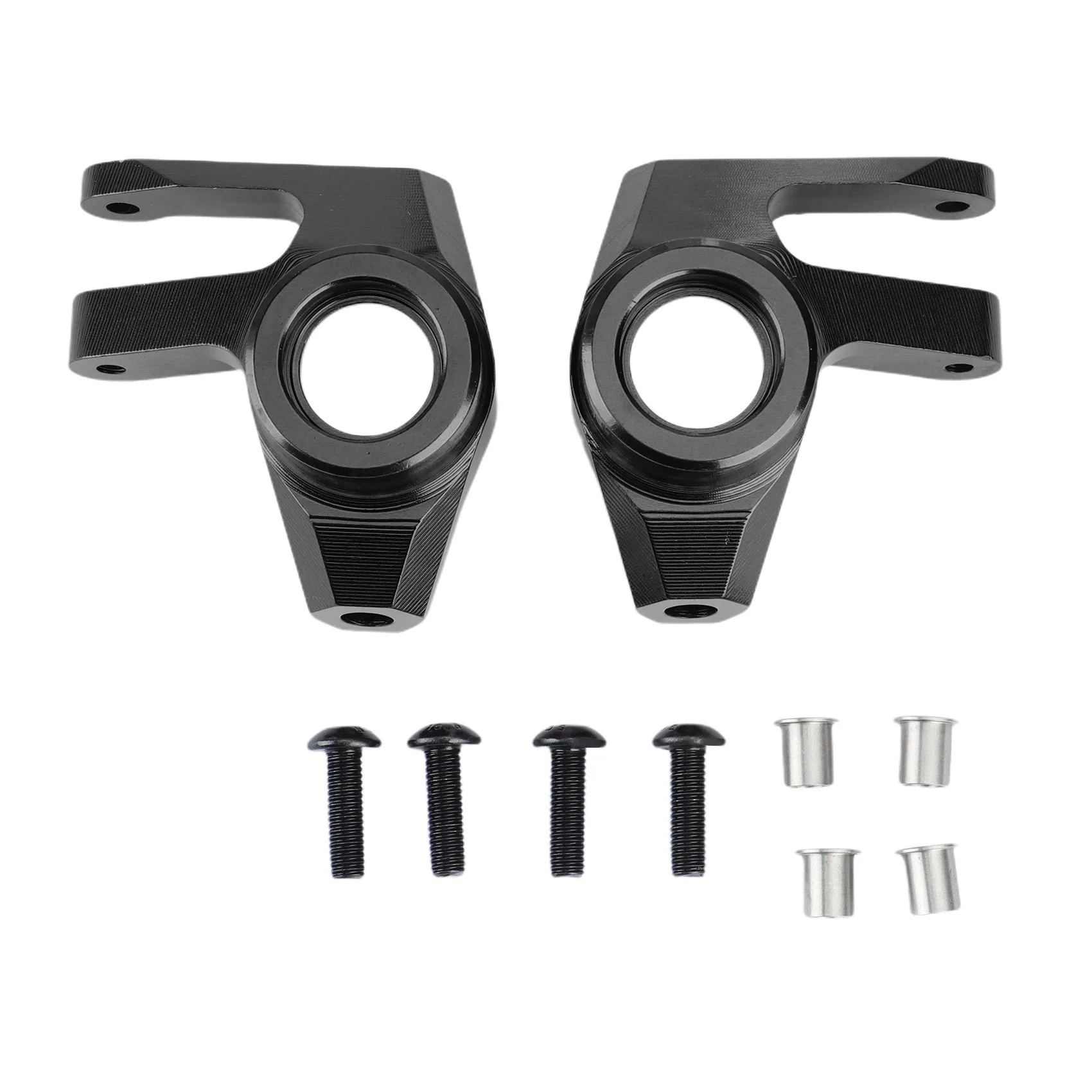 2Pcs Metal Steering Knuckles for Axial SCX6 AXI05000 Jeep JLU Wrangler 1/6 RC Crawler Car Upgrades Parts,Black