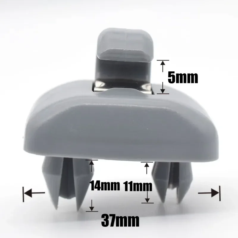 2Pcs Car Sun Visor Clip Gray Interior Hanger Hook Clip Bracket for Audi A1 A3 S3 A4 S4 Allroad A5 S5 Q3 Q5 8U0857562A Grey