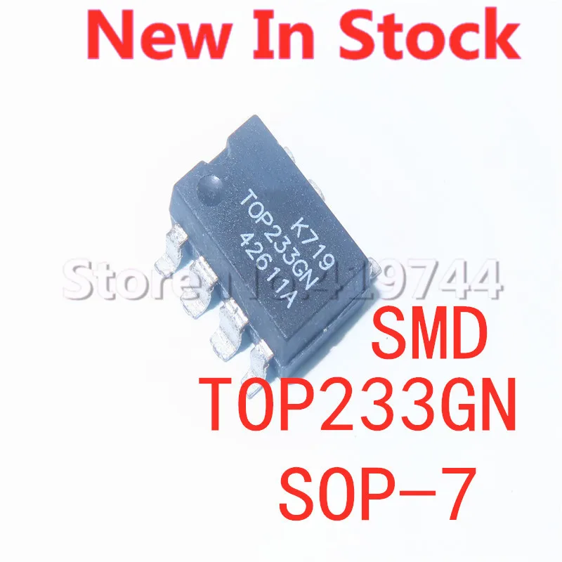 5PCS/LOT TOP233GN TOP233  SOP-7 SMD power chip In Stock NEW original IC