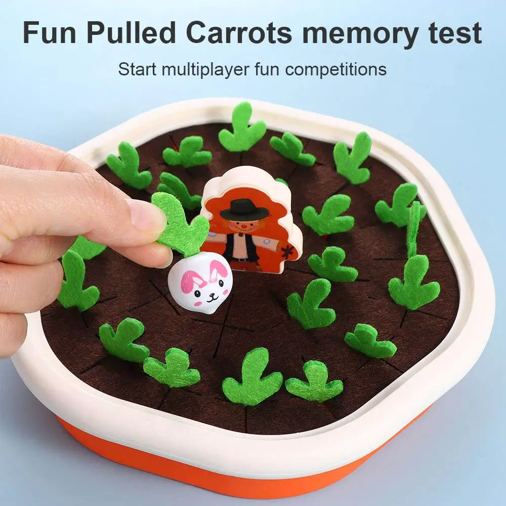 

Toys Enlightenment Toys Pulling Radish toys Vegetable Memory Game Parent-child Interaction Toys Farm Pull Radish Game