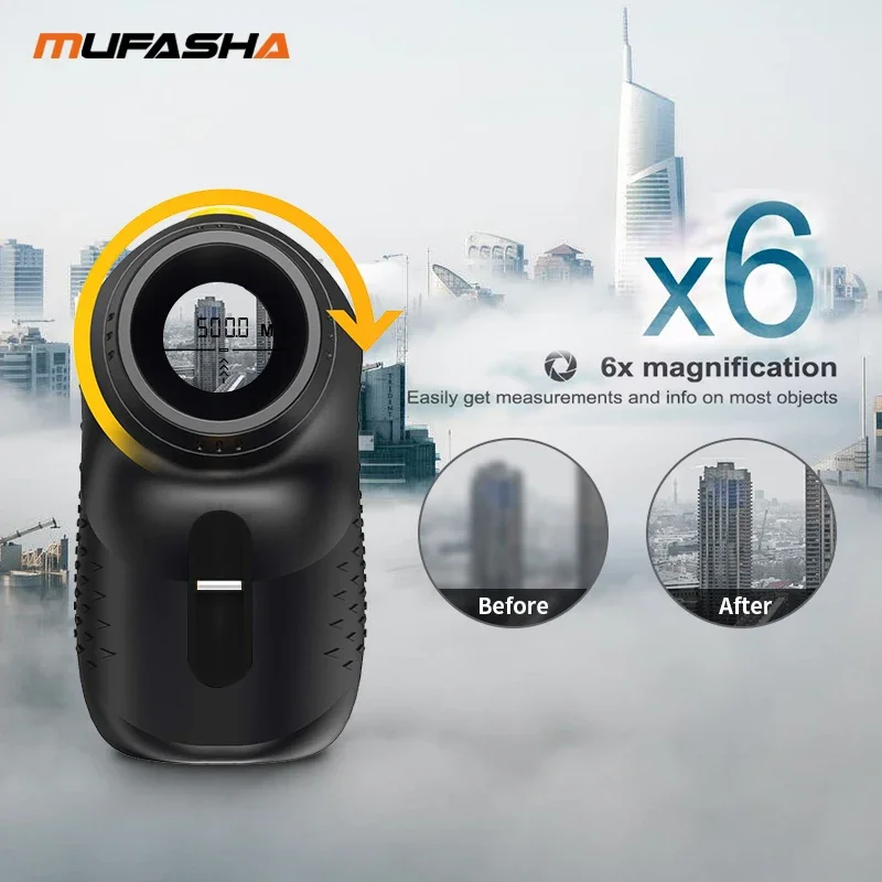 MUFASHA LR1500H 905nm 1500m Rangefinder Hunt Long Distance Laser Rangefinder With Height Measuring Function