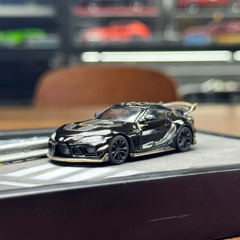 POPRACE Diecast 1/64 Escala Speedster DARWIN PRO SUPRA A90 Modelo de carro de corrida Liga Speedster Modelo de carro presente para exibição de coleção